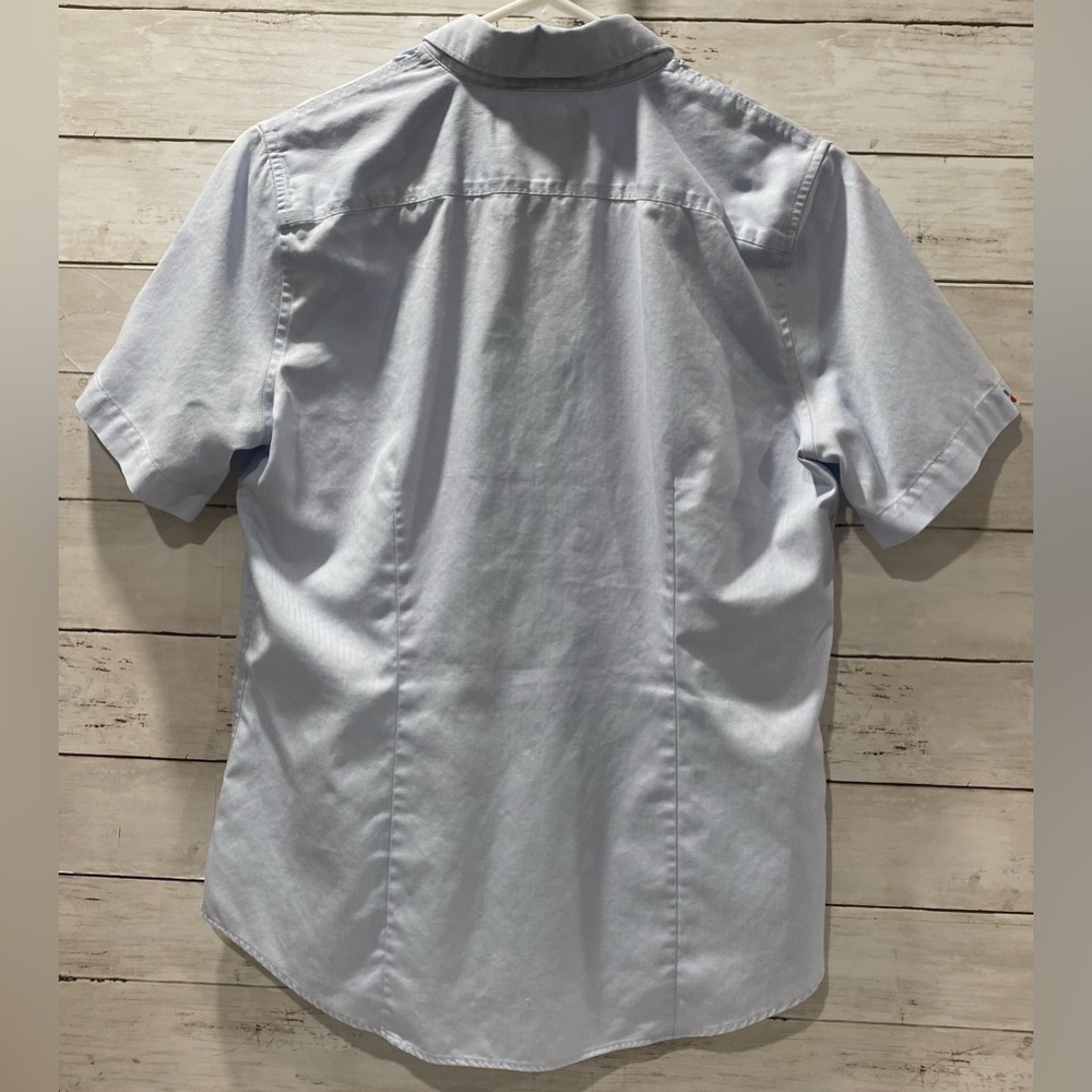 American Airlines Women's Button Up Collared Short Sleeve Blue Shirt Size 6 - Picture 5 of 15